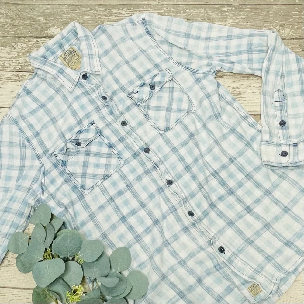 True Religion Plaid Button Up Long Sleeve Shirt